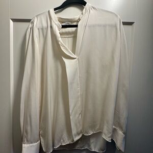 Vince Cream Long Sleeve Blouse